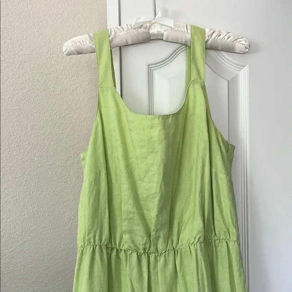 NWT J. Jill Lime Green Sleeveless Maxi Dress - Picture 4 of 11